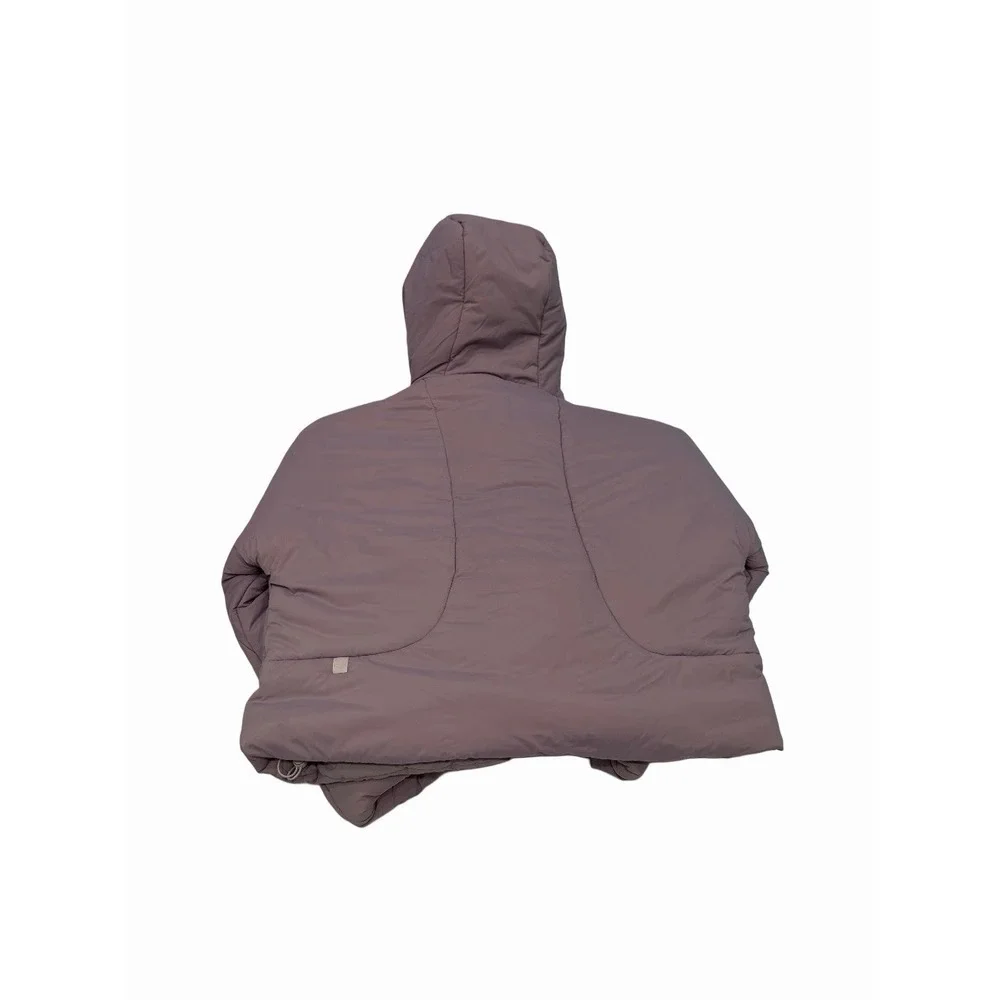 Lululemon Hooded Insulated Wrap Jacket Heathered Light Orbit Women's Size 4
